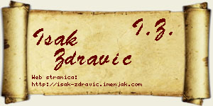 Isak Zdravić vizit kartica
